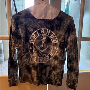 Orlando Florida Anchor Tie-Dye Long Sleeve Tee